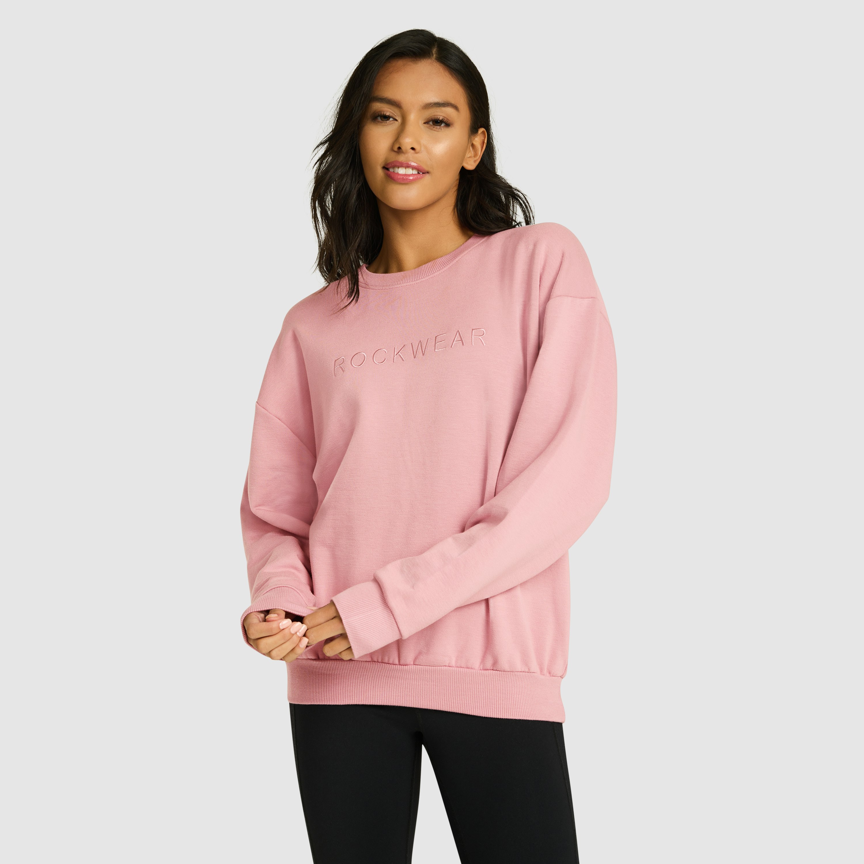 Rose Wind Down Fleece Crew | Women's Tops | Rockwear AU