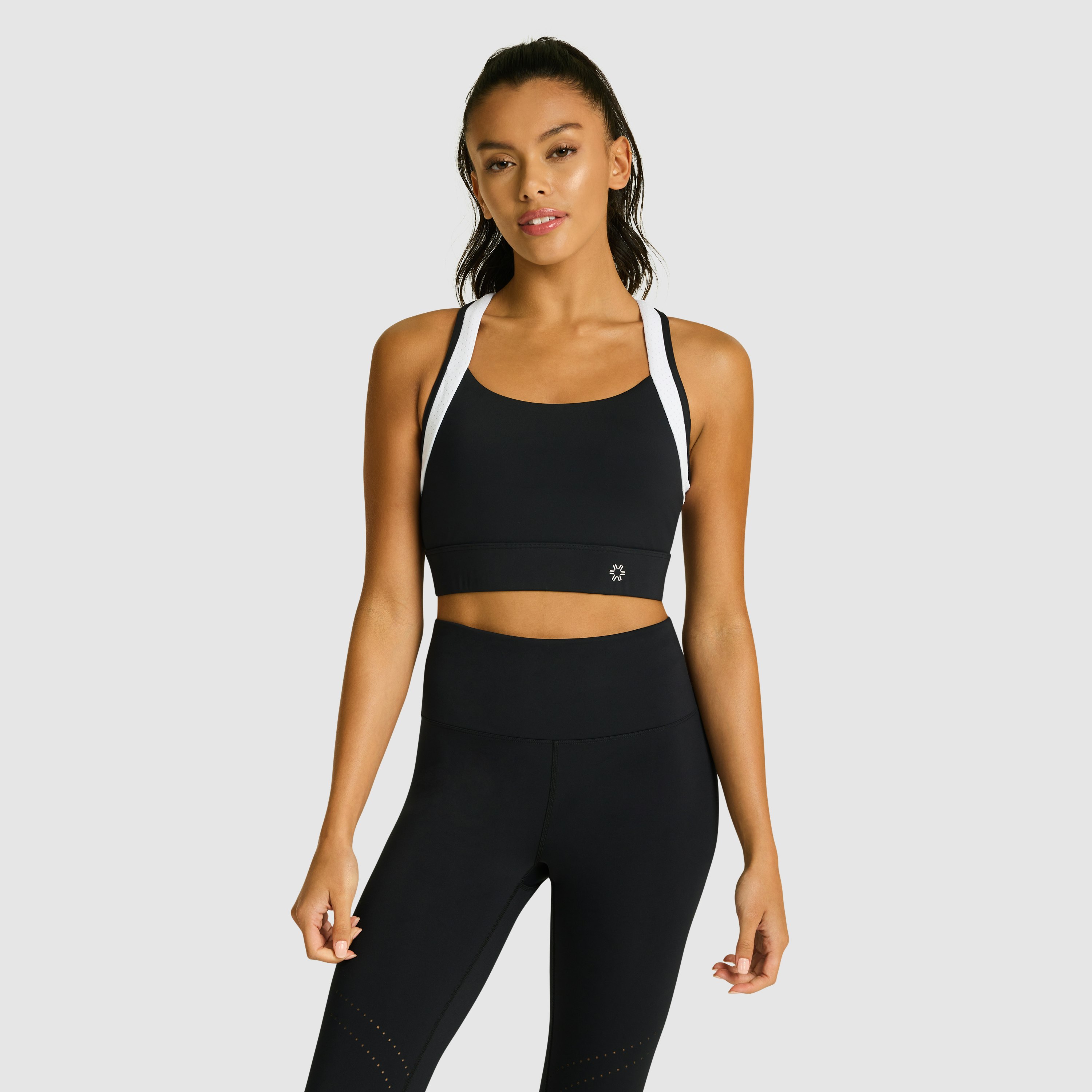 Black And White Sprint High Impact Sports Bra | Women's Tops | Rockwear AU