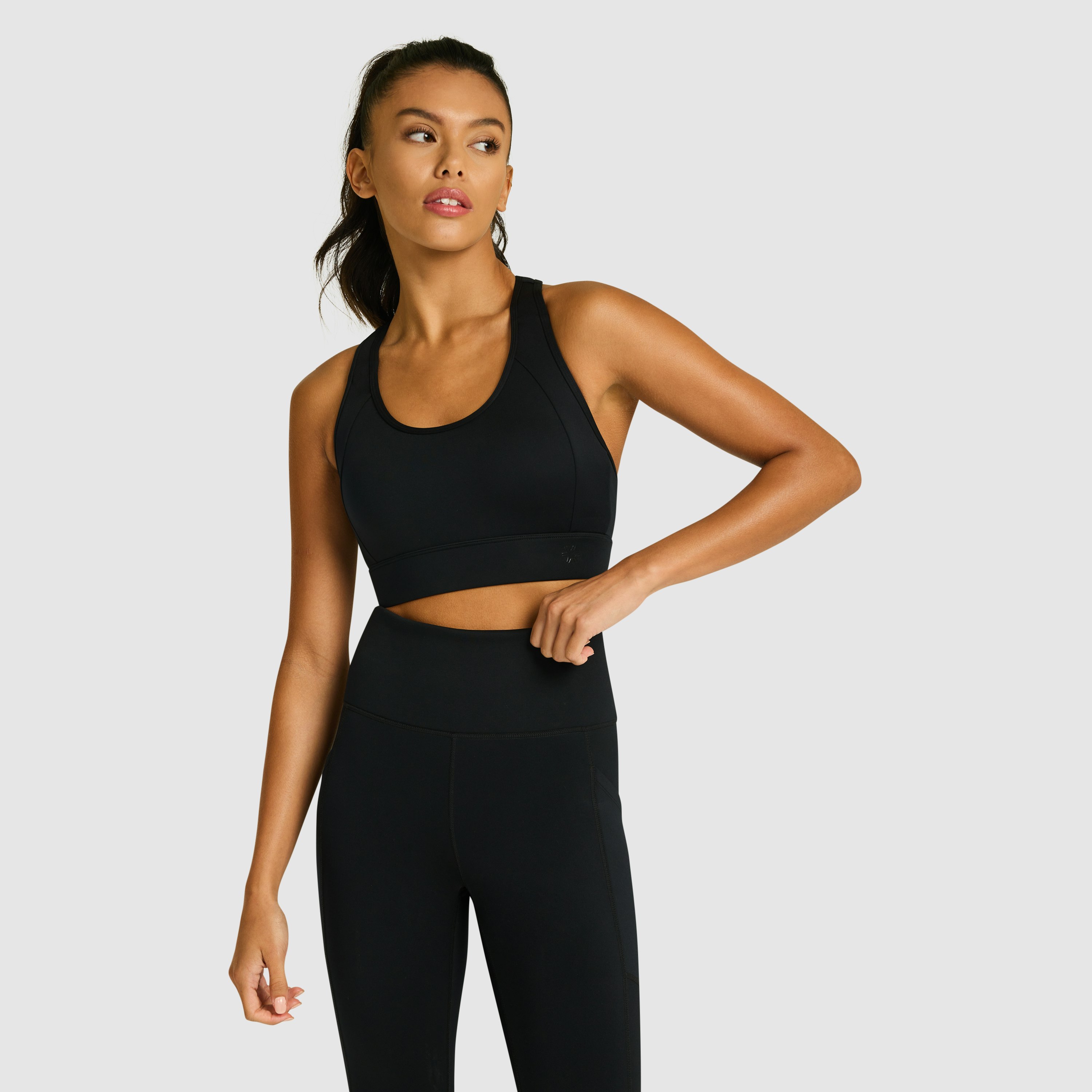 Black Op Luxe High Impact Adjustable Sports Bra Women's Tops