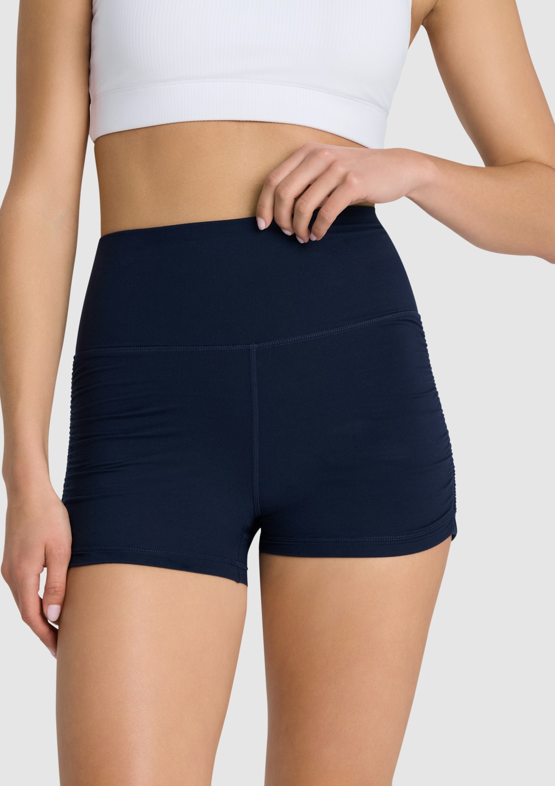 Luxesoft Ruched Side Booty Shorts