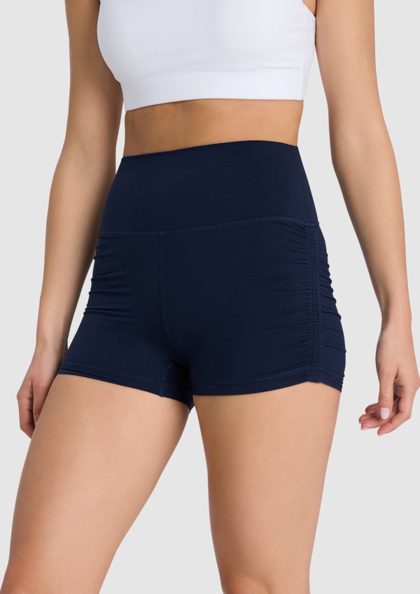 Luxesoft Ruched Side Booty Shorts