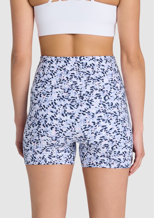Printed Pocket Mid Thigh Bike Shorts