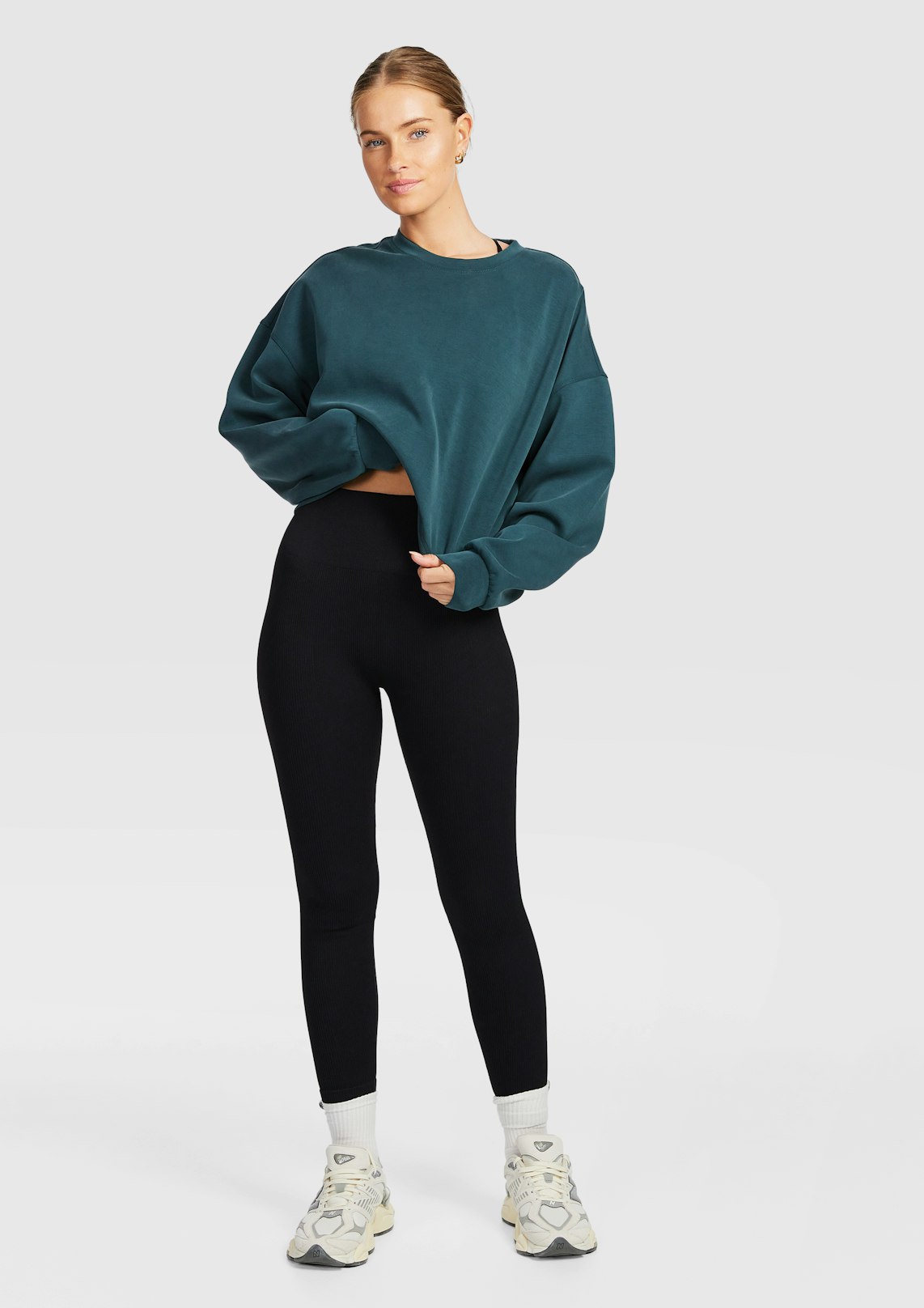 Seamless Rib Ankle Grazer Tights