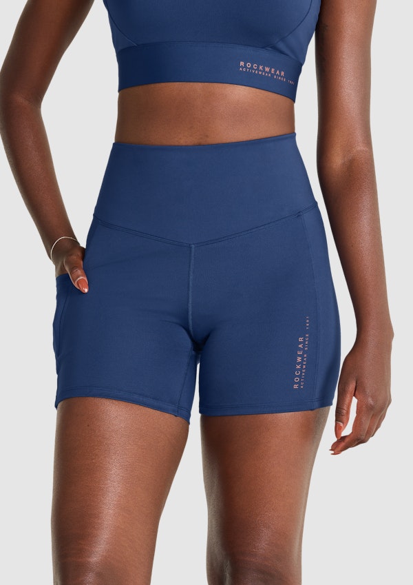 Rockwear Rib Luxesoft Pocket Mid Thigh Bike Shorts - Depop