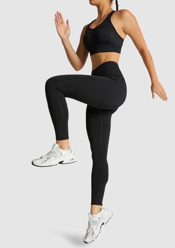 Black Tummy Support Full Length Tights Women s Bottom Rockwear AU