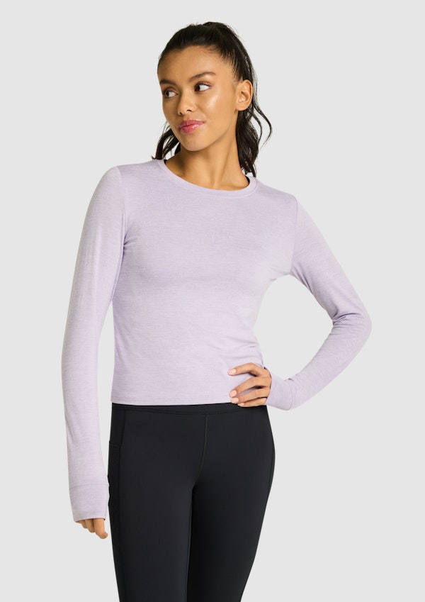 In Motion Keyhole Long Sleeve Top