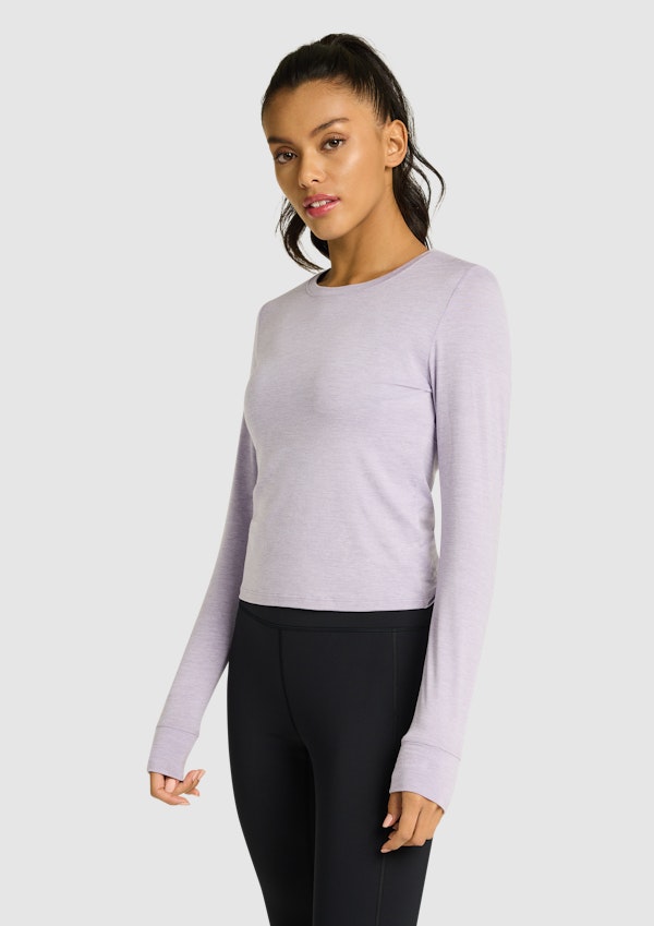 In Motion Keyhole Long Sleeve Top