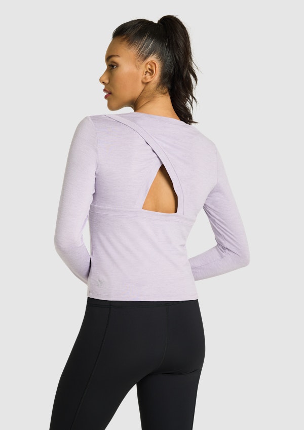 In Motion Keyhole Long Sleeve Top