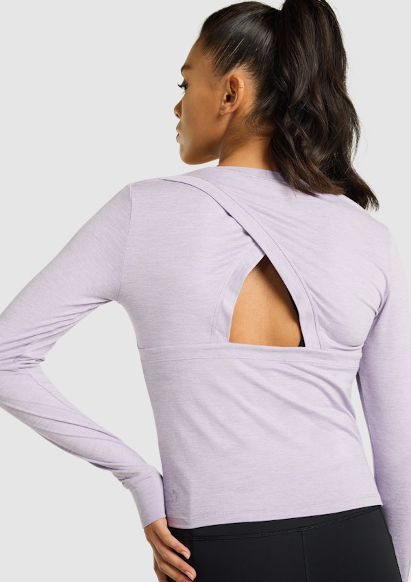 In Motion Keyhole Long Sleeve Top