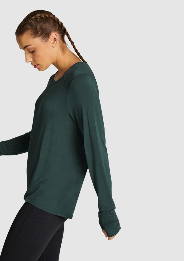 Breeze Keyhole Back Long Sleeve Top