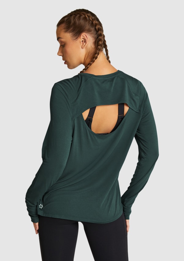 Breeze Keyhole Back Long Sleeve Top