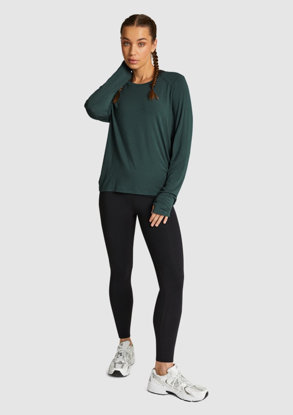 Breeze Keyhole Back Long Sleeve Top