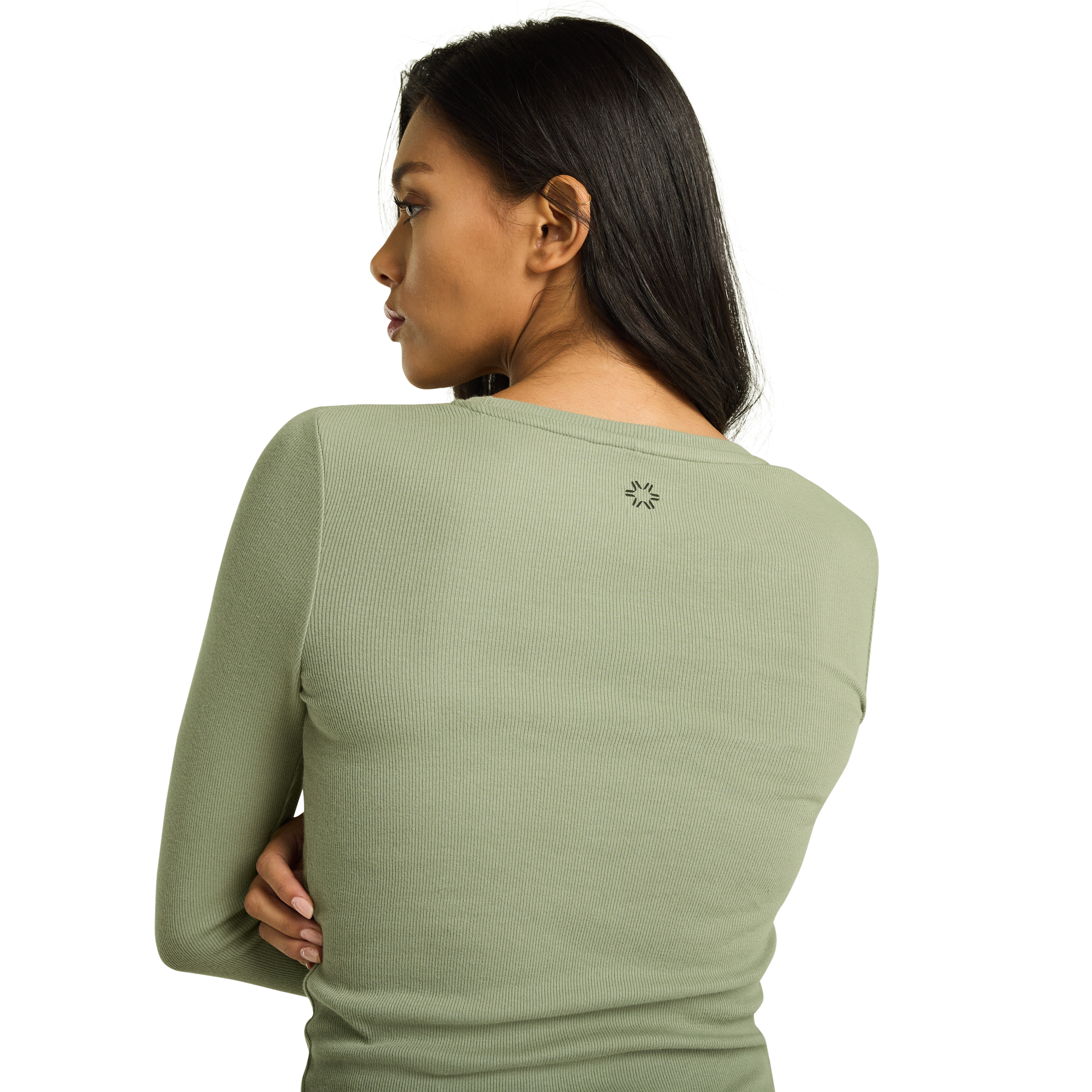 Light Forest Unwind Brushed Rib Long Sleeve Top | Women's