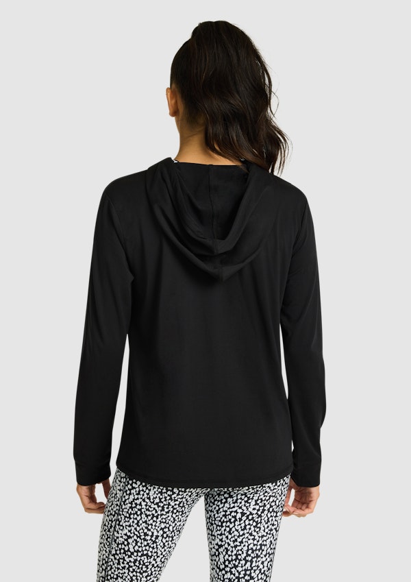 Activate Brushed Hooded Long Sleeve Top