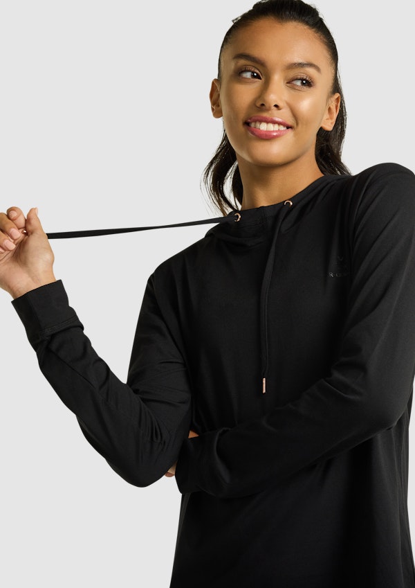 Activate Brushed Hooded Long Sleeve Top