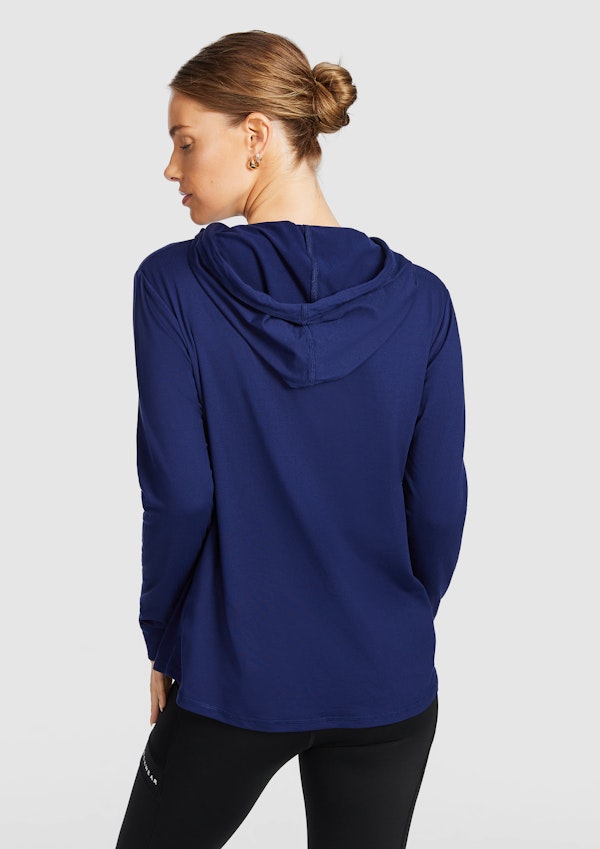 Activate Brushed Hooded Long Sleeve Top