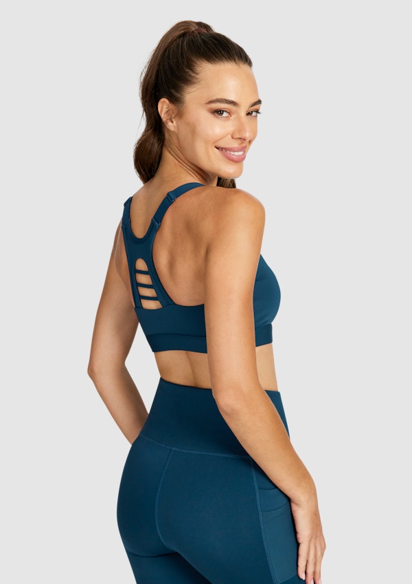 Velocity Medium Impact Zip Front Sports Bra