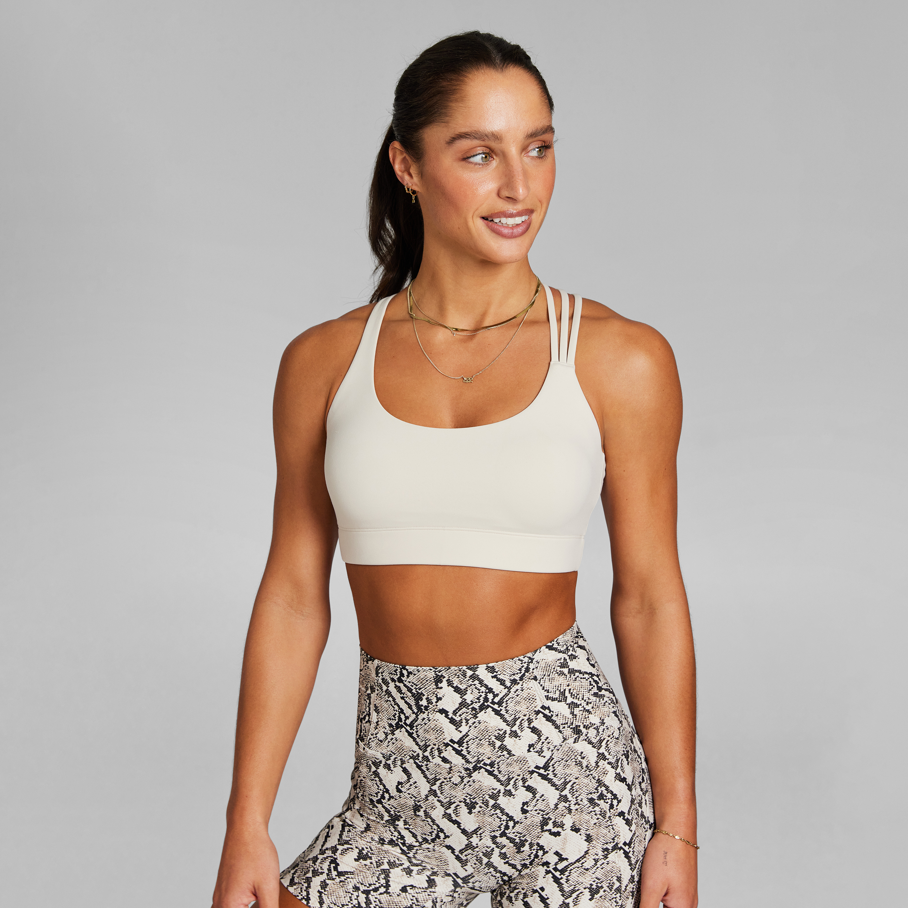 Asymmetrical Strap Medium Impact Sports Bra
