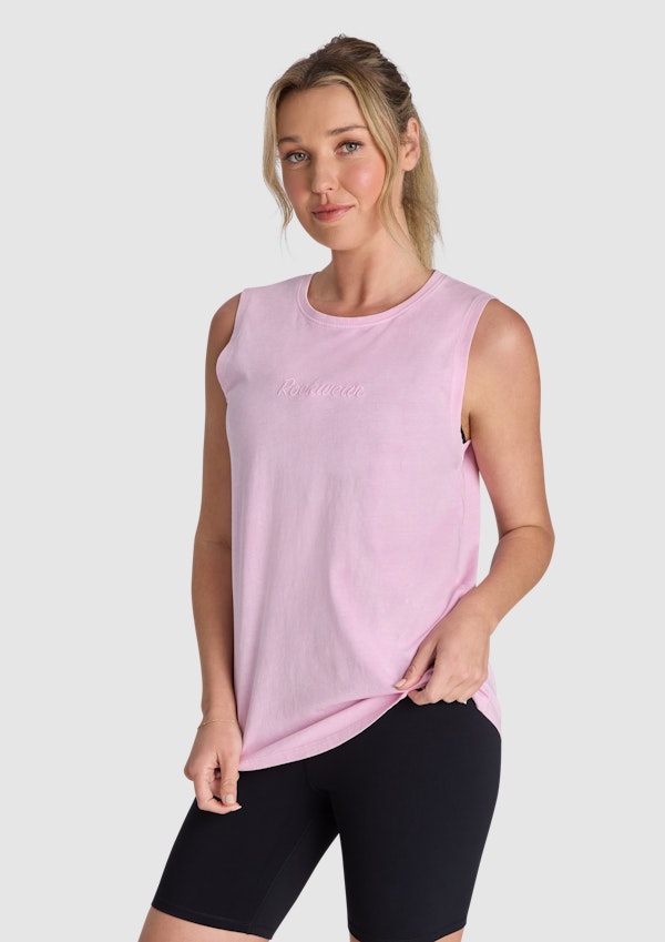 Acid Wash Boyfriend Tank