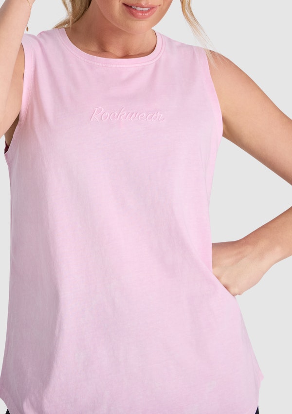 Acid Wash Boyfriend Tank