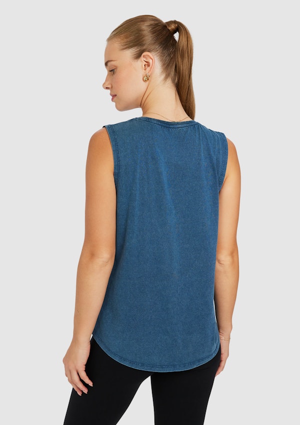 Acid Wash Boyfriend Tank