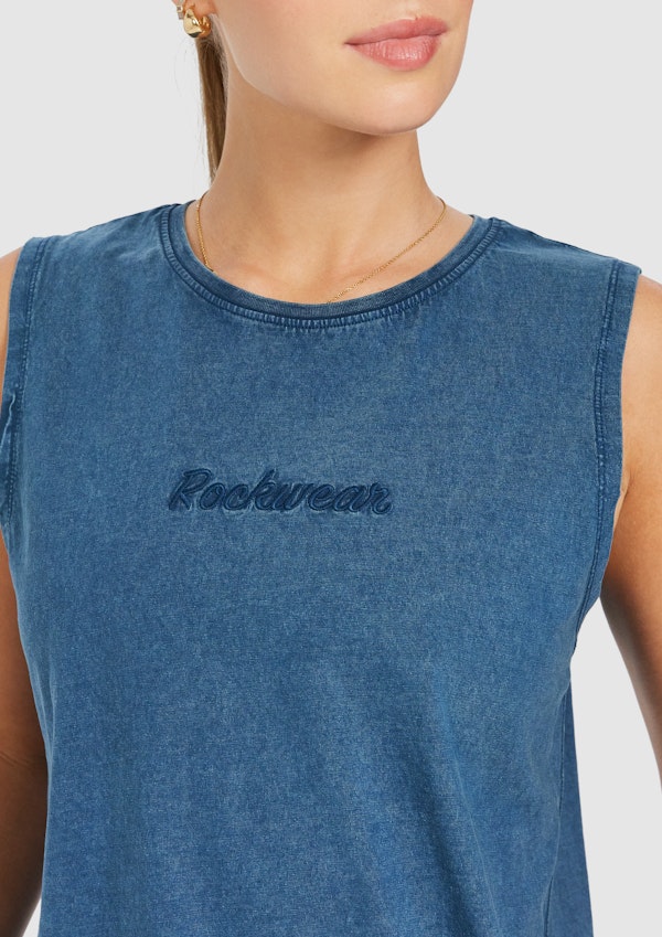 Acid Wash Boyfriend Tank