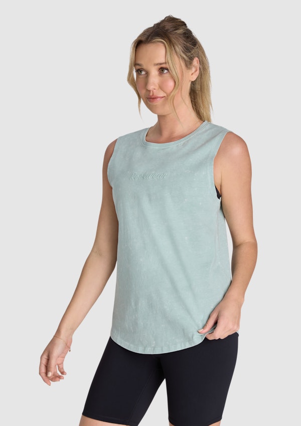 Acid Wash Boyfriend Tank