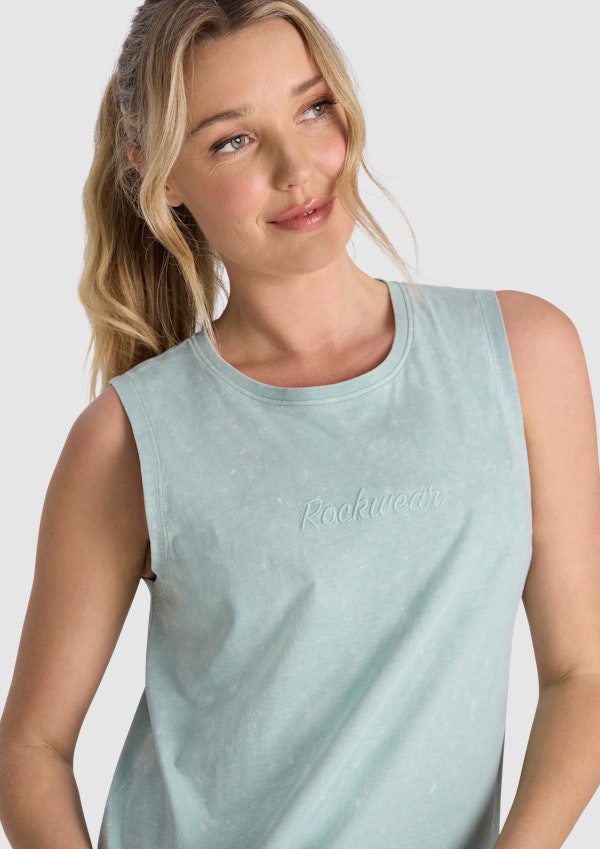 Acid Wash Boyfriend Tank