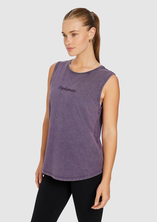 Acid Wash Boyfriend Tank