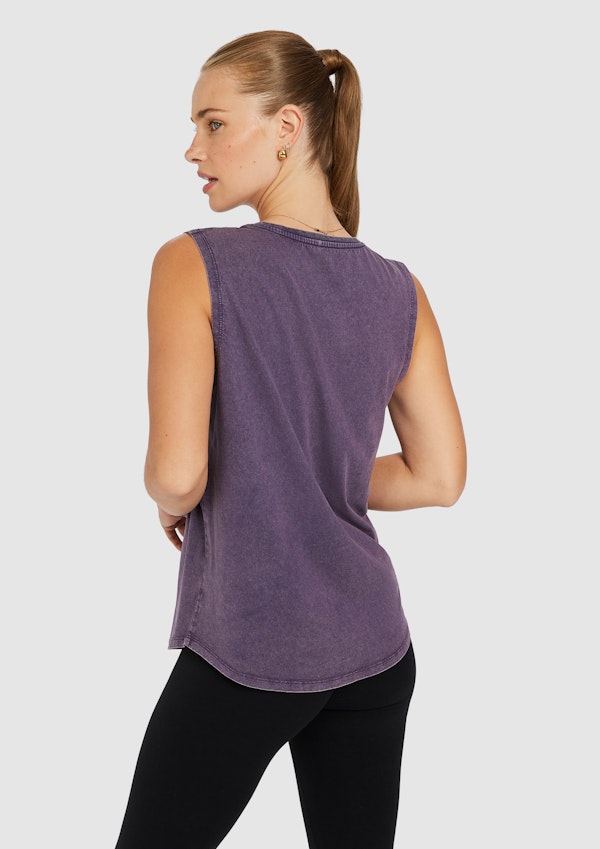 Acid Wash Boyfriend Tank