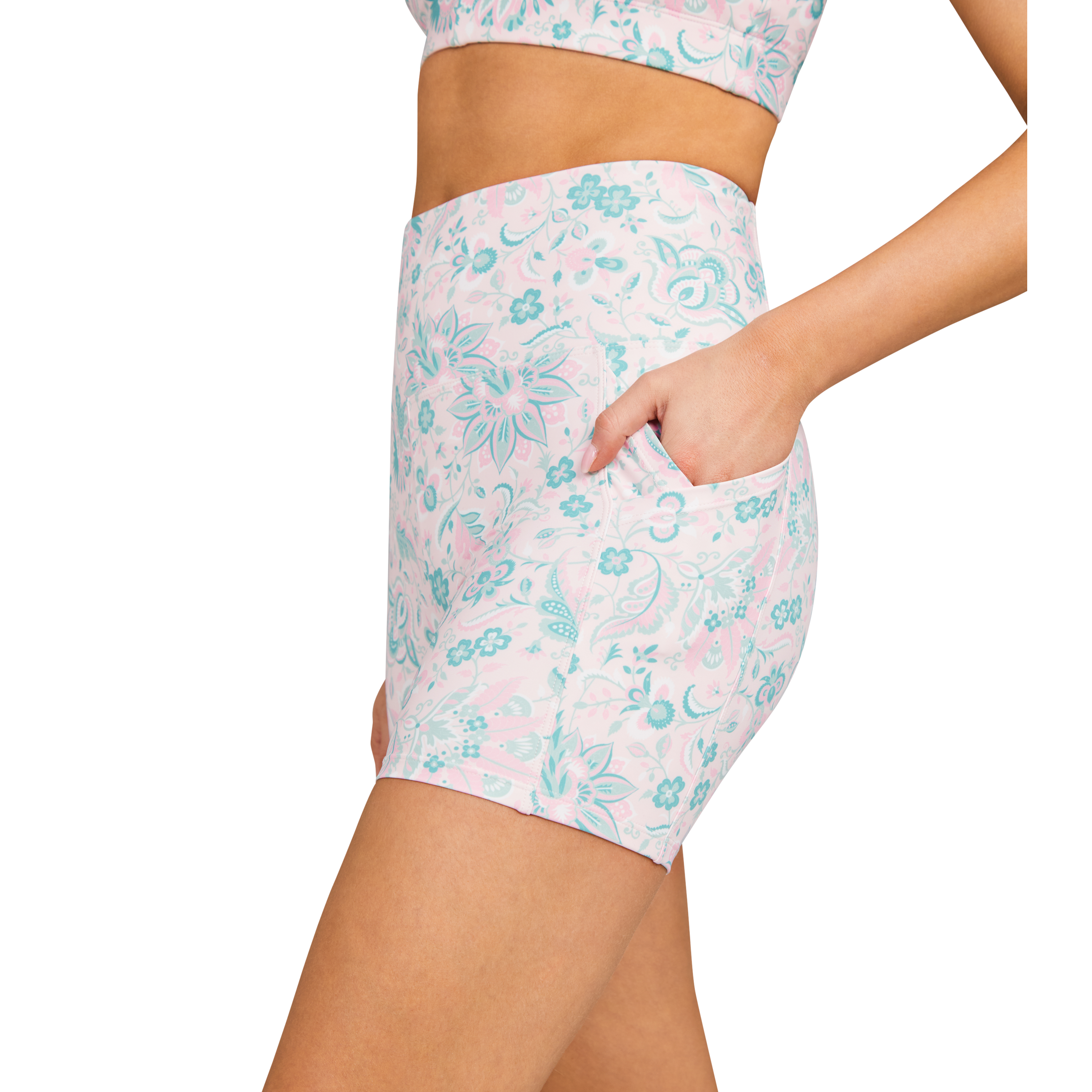 Cross Pocket Mid Thigh Bike Shorts