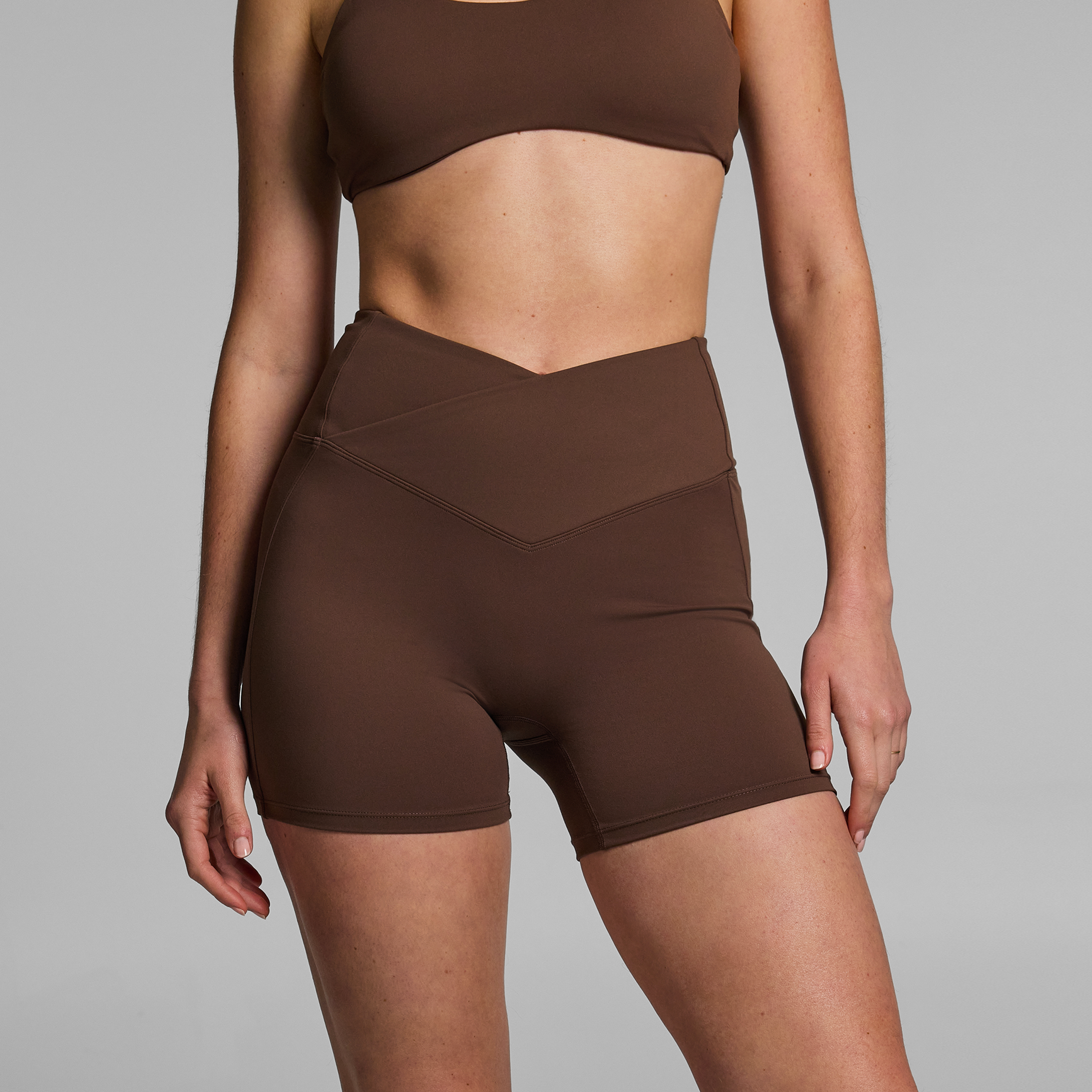 Cross Front Mid Thigh Bike Shorts