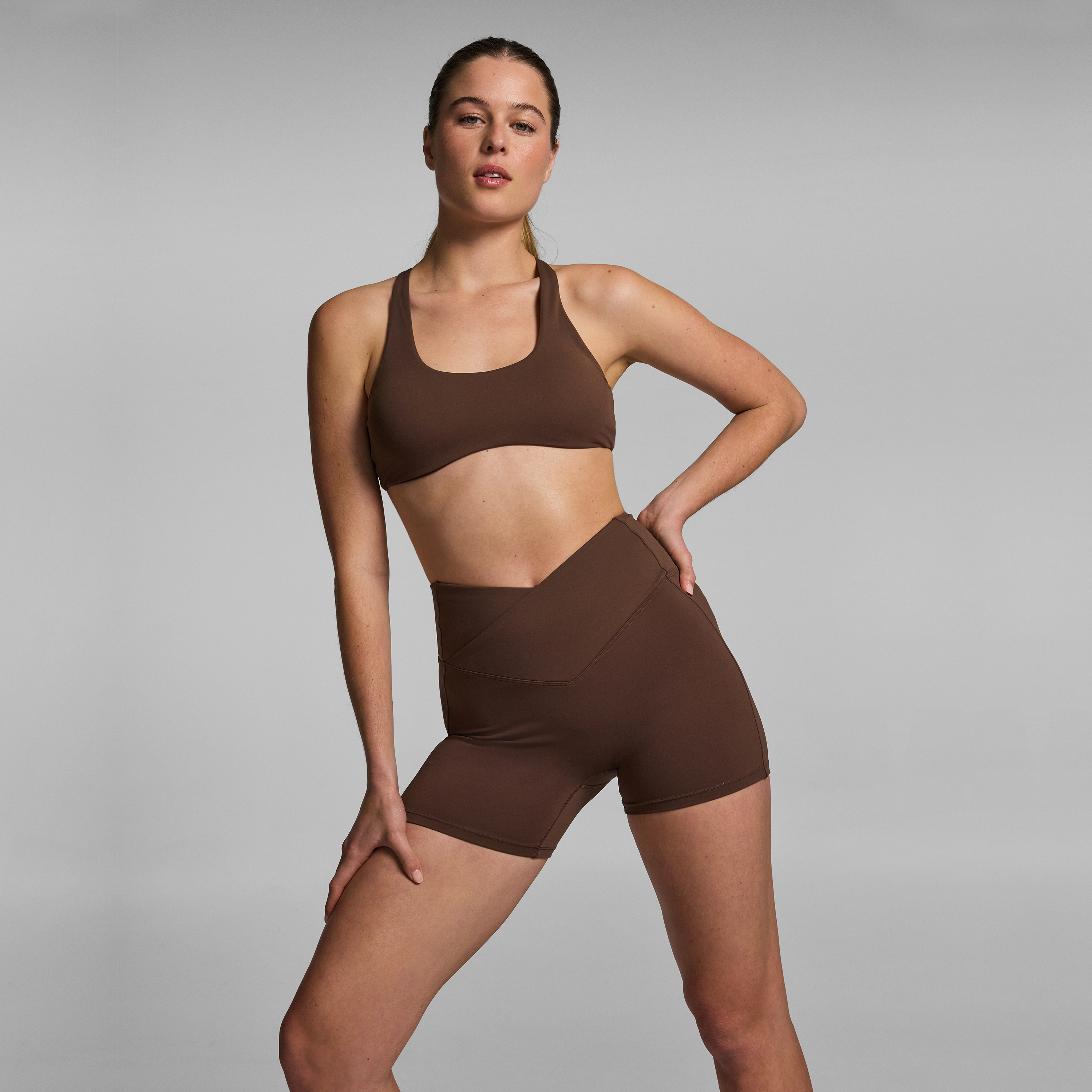 Cross Front Mid Thigh Bike Shorts