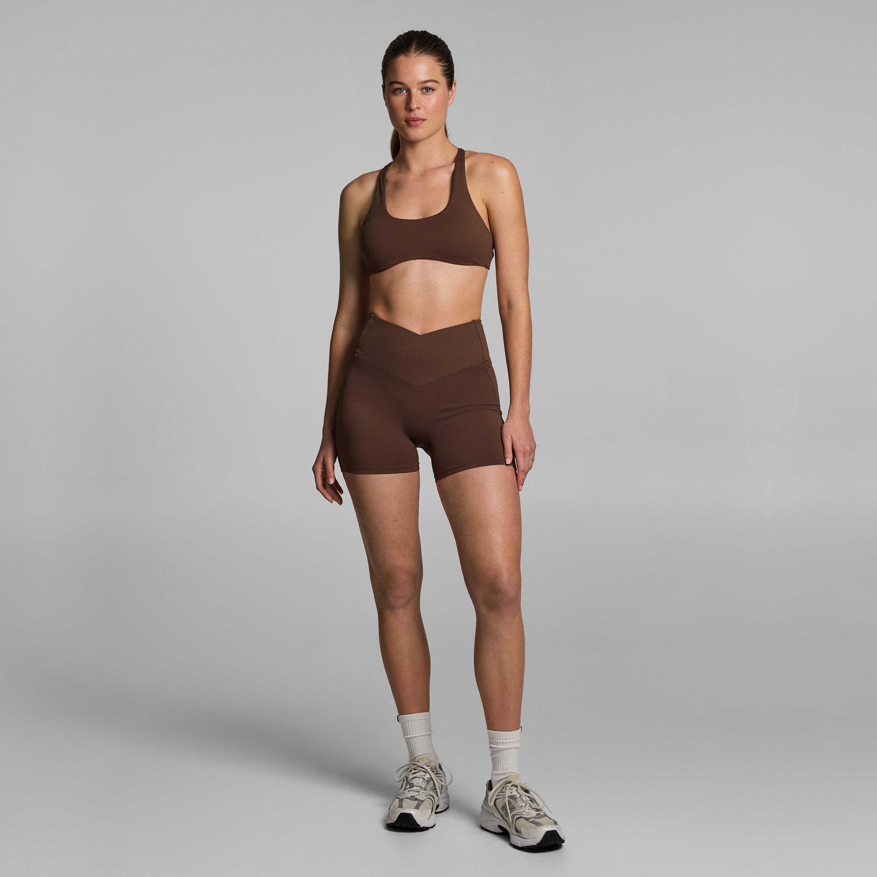 Cross Front Mid Thigh Bike Shorts