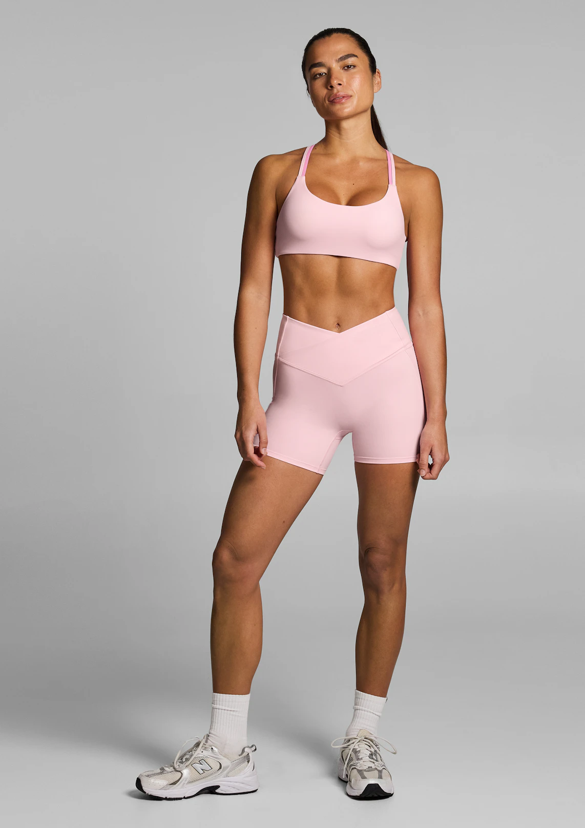 Cross Front Mid Thigh Bike Shorts
