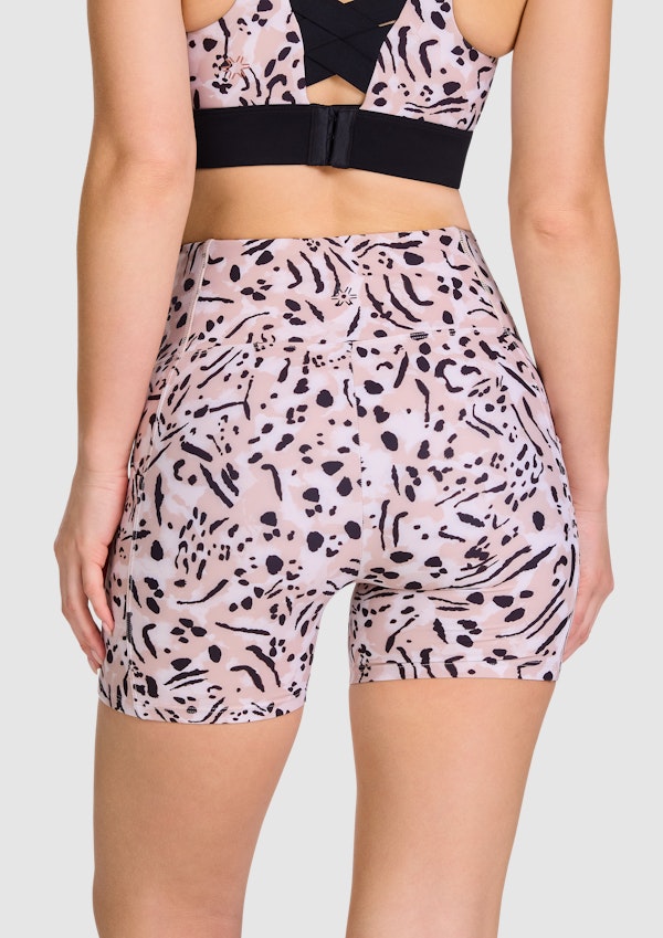 Print Pocket Mid Thigh Bike Shorts