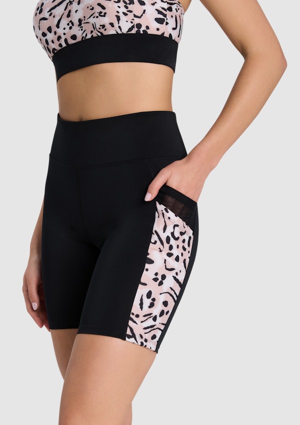 Blocked Pocket Quad Bike Shorts