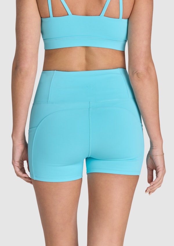 Gym And Swim Pocket Longline Booty Shorts
