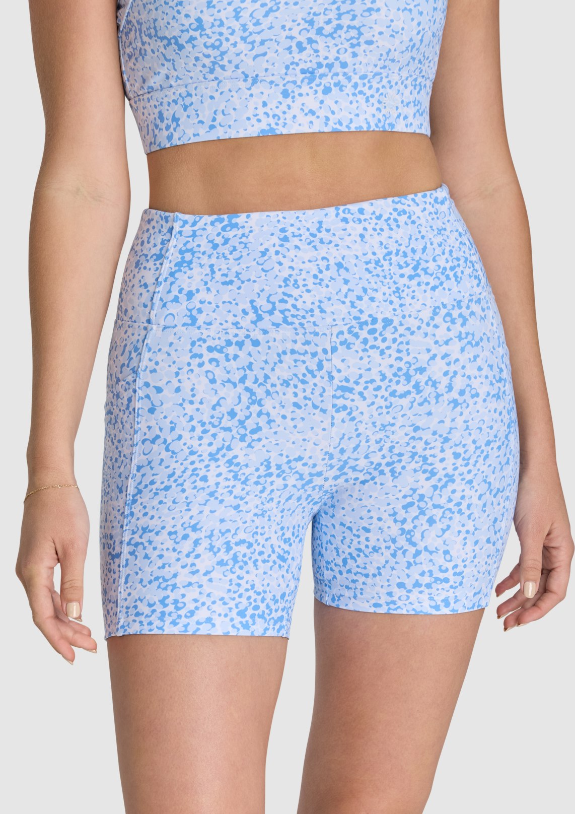 Print Pocket Mid Thigh Bike Shorts