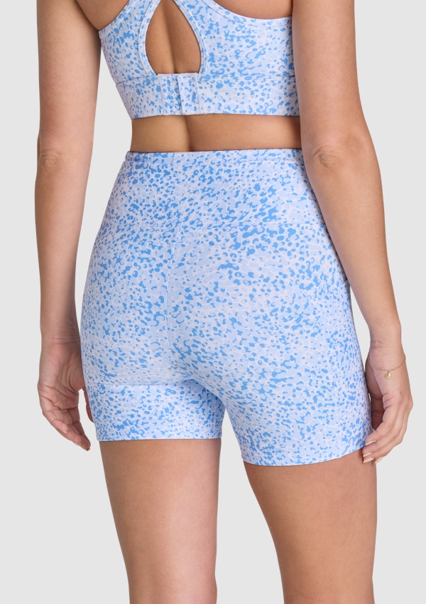 Print Pocket Mid Thigh Bike Shorts