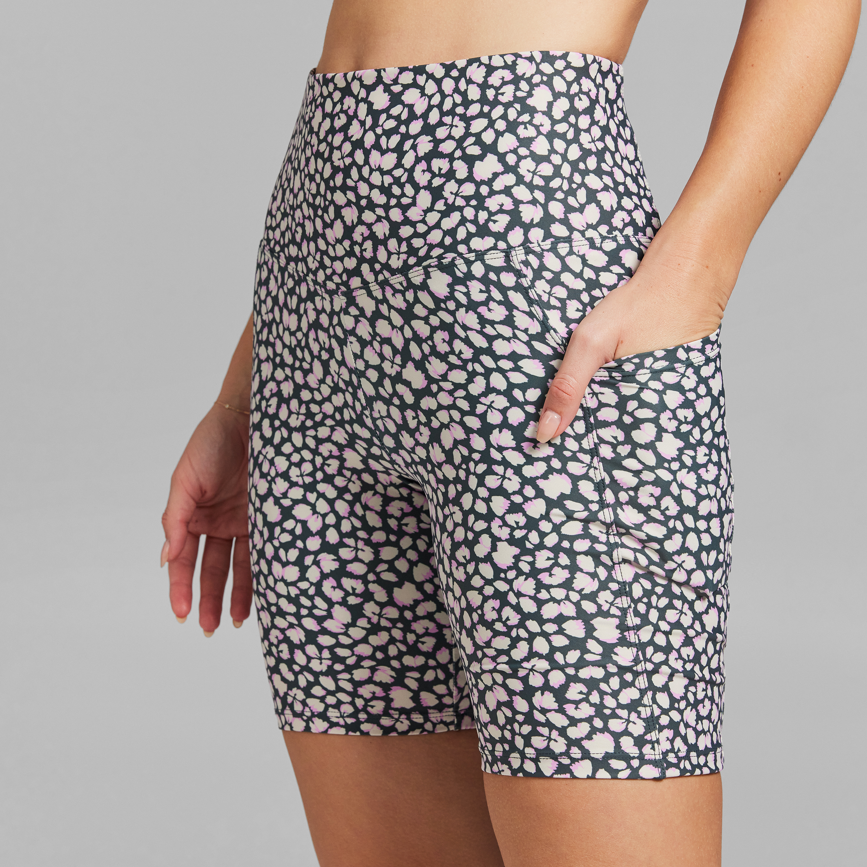 Printed Pocket Quad Bike Shorts