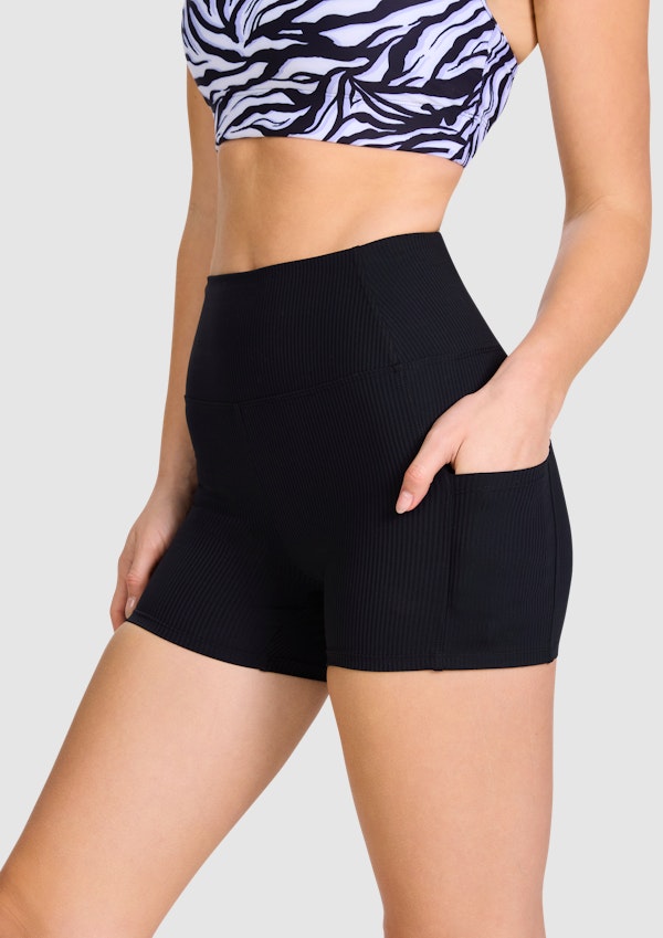 Rib Luxesoft Pocket Longline Booty Shorts