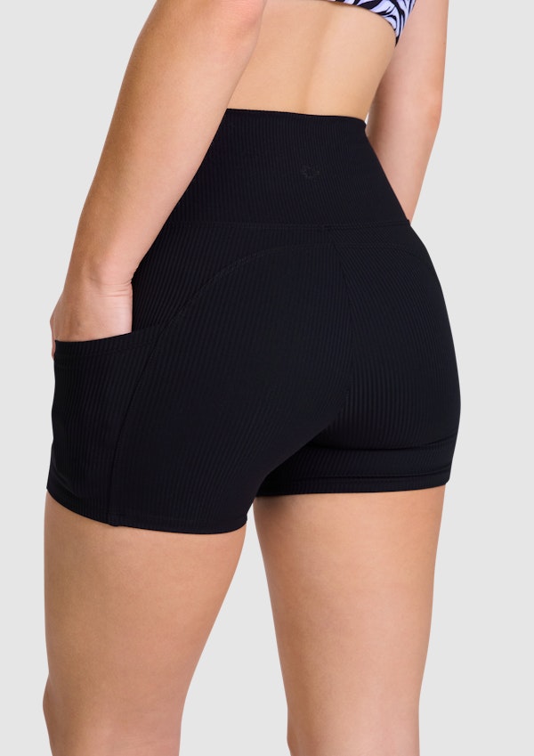 Rib Luxesoft Pocket Longline Booty Shorts