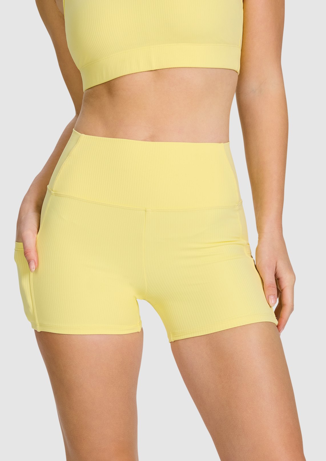 Rib Luxesoft Pocket Longline Booty Shorts