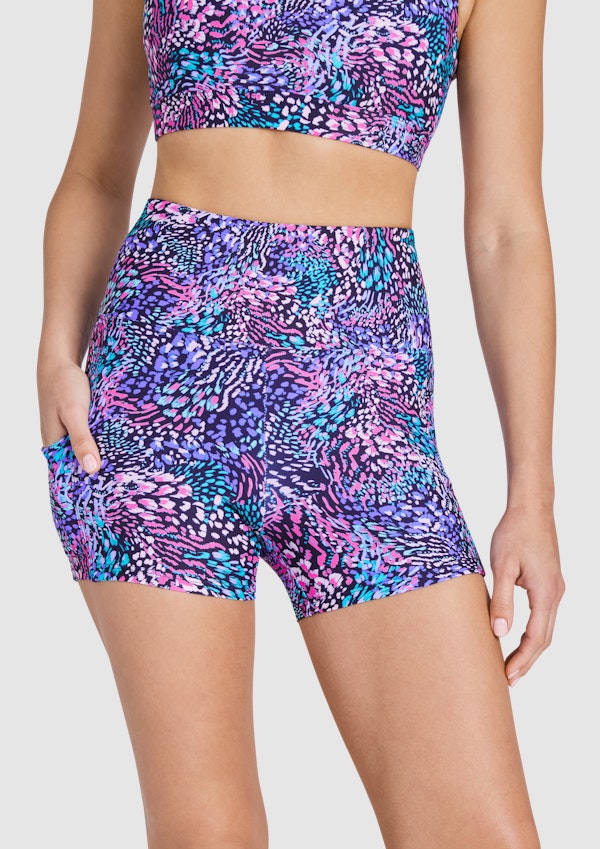 Gym And Swim Pocket Longline Booty Shorts
