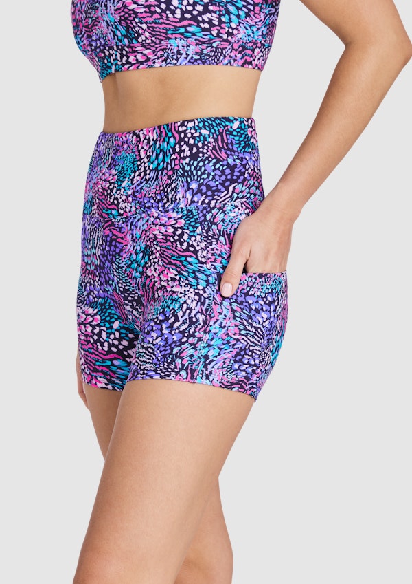 Gym And Swim Pocket Longline Booty Shorts
