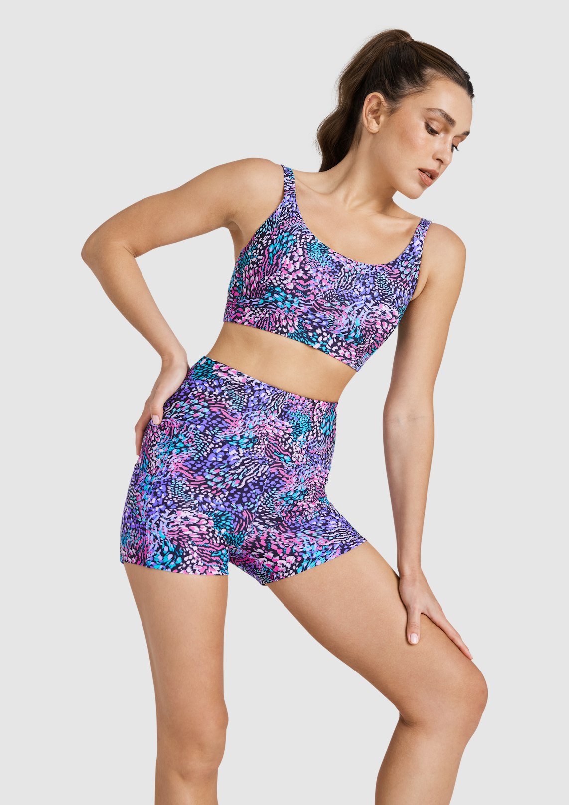 Gym And Swim Pocket Longline Booty Shorts