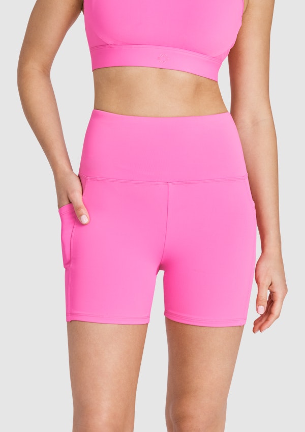 Gym And Swim Pocket Mid Thigh Bike Shorts