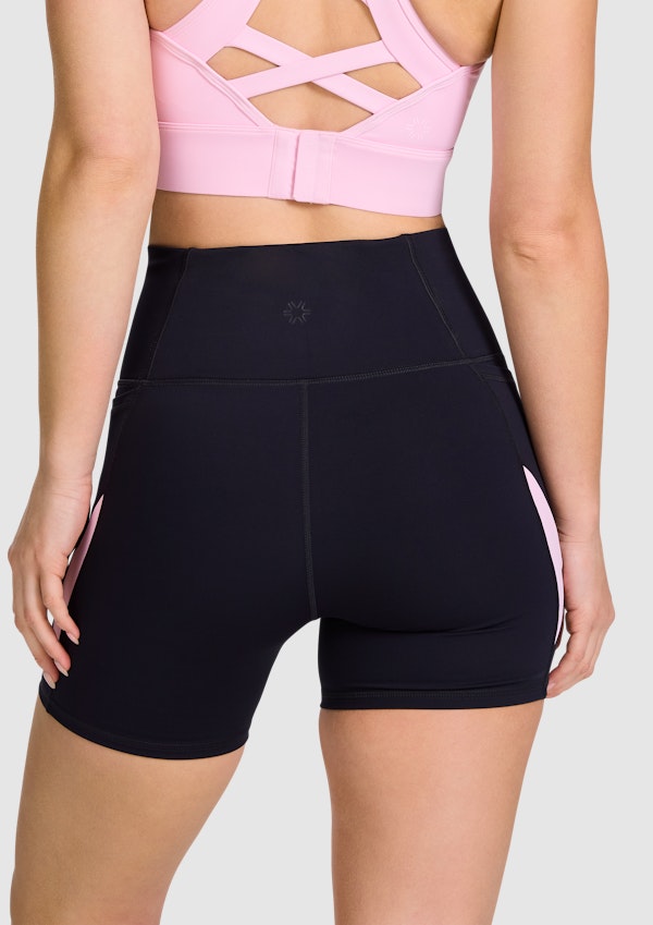 Blocked Pocket Mid Thigh Bike Shorts