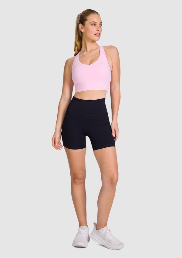 Blocked Pocket Mid Thigh Bike Shorts